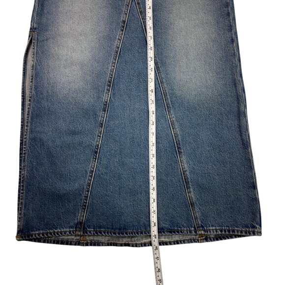 Levi’s Premium Iconic Maxi Skirt Women’s 23 -XXS- Blue Denim HighRise Button Fly - Picture 13 of 16